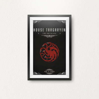 Quadro Decorativo Got - House Targaryen