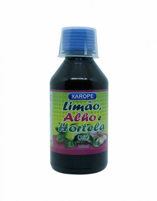 XAROPE DE LIMÃO, ALHO E HORTELÃ