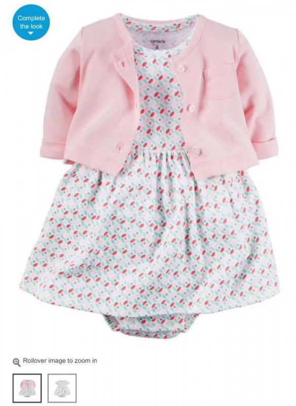 Vestido com cardigan Carters tamanho 6 meses