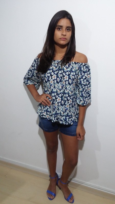 Blusa estampada, Tam P/M
