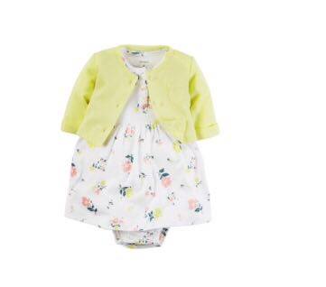 Vestido com cardigan Carters tamanho 12 meses
