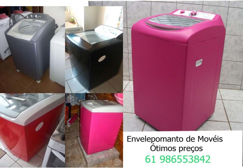 envelopamento maquina de lavar cor lisa
