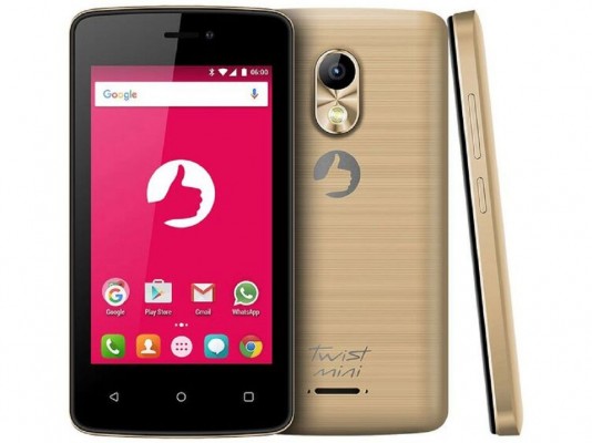 Smartphone Positivo Twist Mini S430 8GB Dourado - Dual Chip 3G Câm. 8MP Tela 4” Desbl.