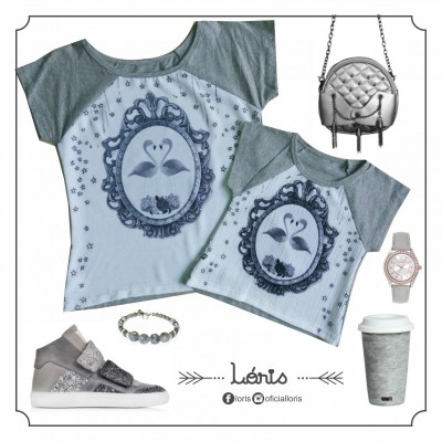 T-shirt Flamingo Cinza
