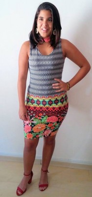 Vestido de mosaicos de suplex, Tam único