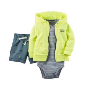 Conjunto 3 peças menino Carters tamanho RN