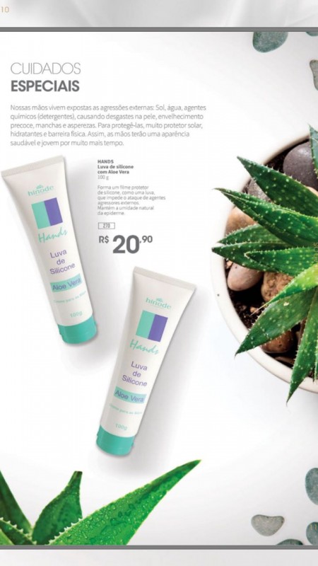 Hands - Luva de Silicone com Aloe Vera