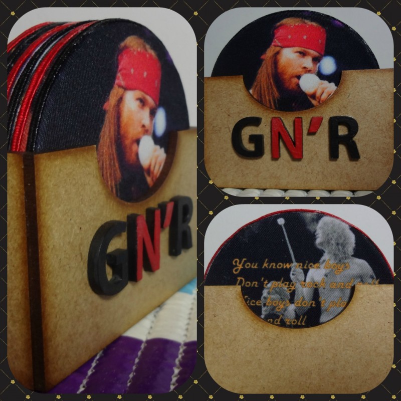 Kit Porta Copos Personalizado Guns N' Roses