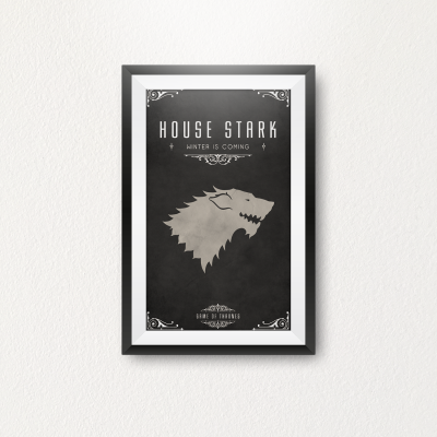 Quadro Decorativo GOT - House Stark