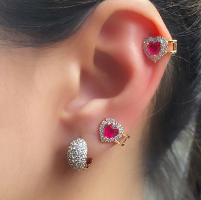 Argola Clássica Micro Zircônias