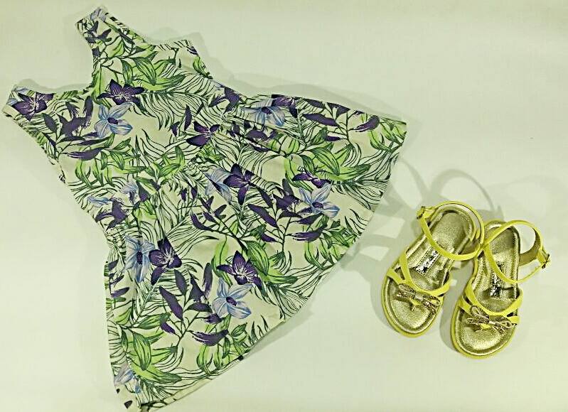 VESTIDO ESTAMPADO LAÇO  COD 58235