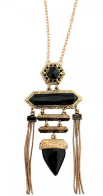 COLAR ESPETACULAR DOURADO PRETO