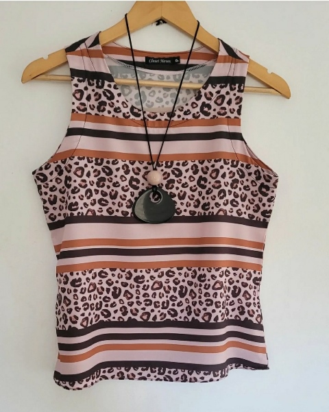 Blusa Salina Animal Print Rosê