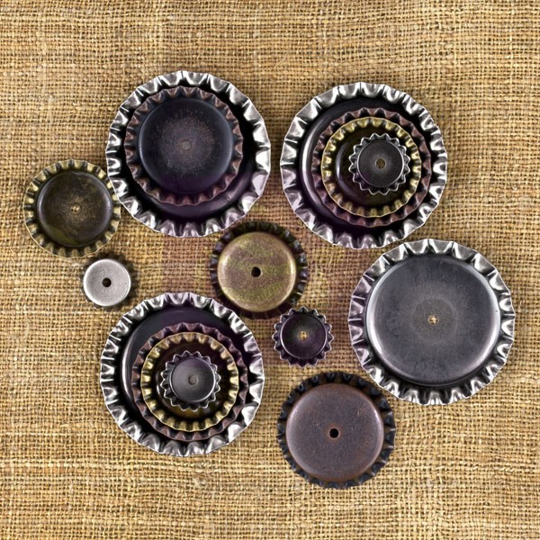 Aplique em Metal, Vintage Trinkets Bottle Caps -  Prima Marketing