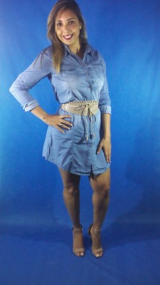 vestido jeans curto