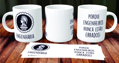Caneca de Porcelana Engenharia