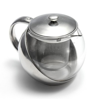 Bule de Chá inox/vidro 500mL