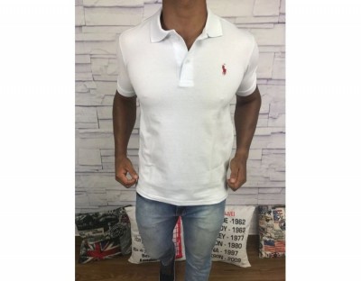 POLO RALPH LAUREN BRANCA COM CAVALO VERMELHO