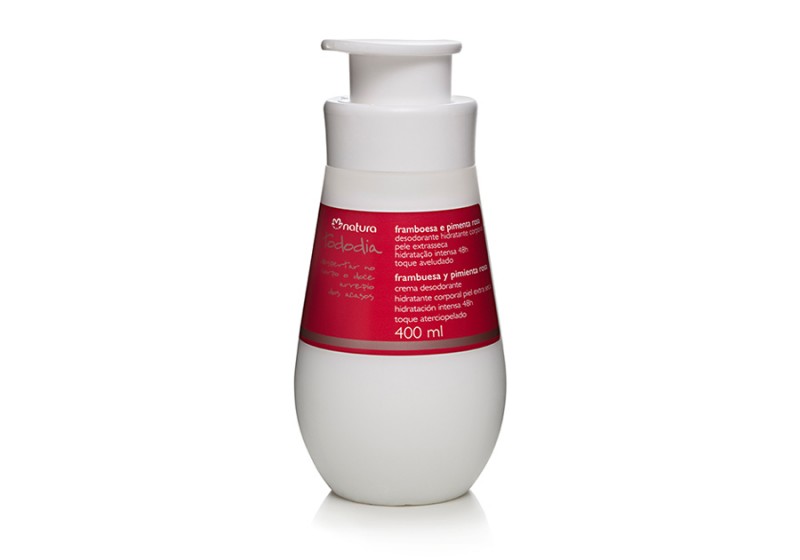 Desodorante Hidratante Corporal pele Extrasseca Tododia Framboesa e Pimenta Rosa - 400ml