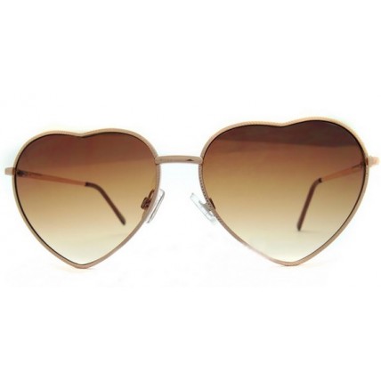 Óculos De Coração Lentes para Sol - Caramelo