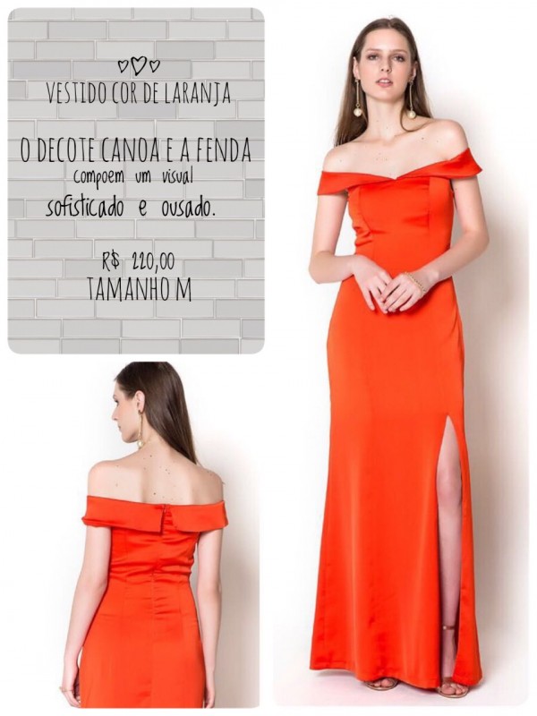 Vestido Cor de Laranja