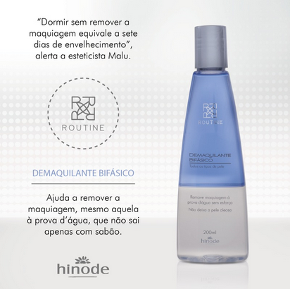 DEMAQUILANTE BIFÁSICO COM D-PANTENOL ROUTINE HINODE 200ml