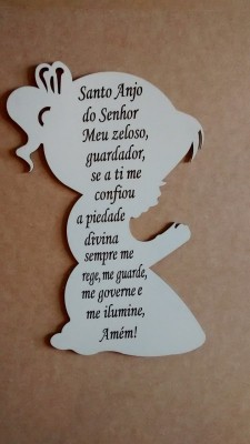 Quadro Menina ou Menino com oração