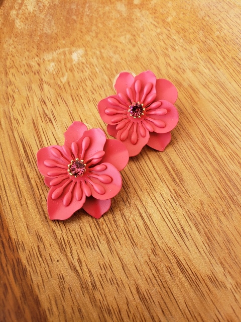 Brinco Flor Rosa