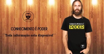 Camiseta Masculina - Conhecimento é Poder