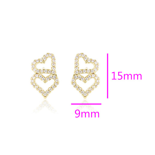 Brinco folheado ouro-64010-b