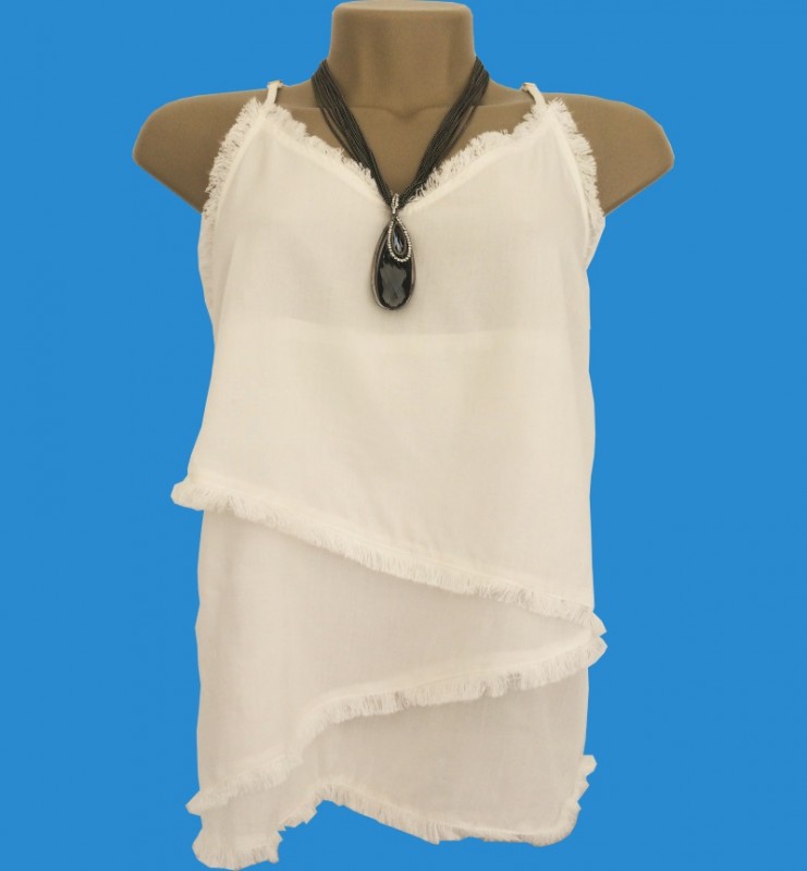 Blusa de Alça com Franjinha