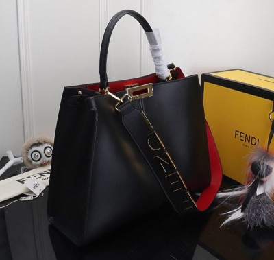 Fendi Peekaboo X-lite Black Leather