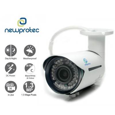 CÂMERA BULLET COLOR INFRA  25M AHD 720P NEWPROTEC JORTAN