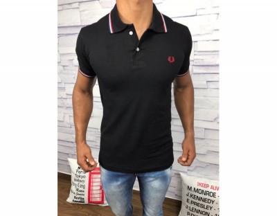 POLO FRED PERRY -PRETA