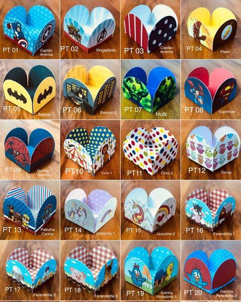 Forminhas personalizadas para doces kit 50un