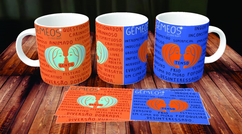 Caneca de Porcelana Gêmeos