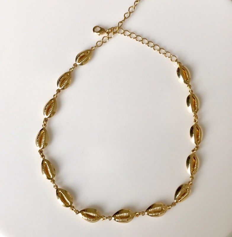 Colar búzios banho ouro 18K