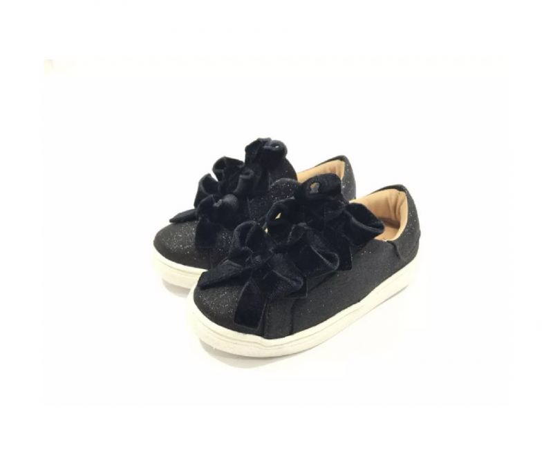 Sandália Feminina Menina Rio Gliter Black