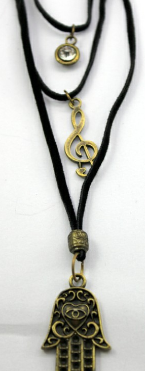 Colar Trio Chocker Mão De Fatima