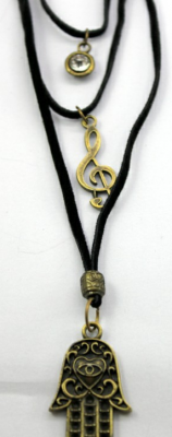 Colar Trio Chocker Mão De Fatima