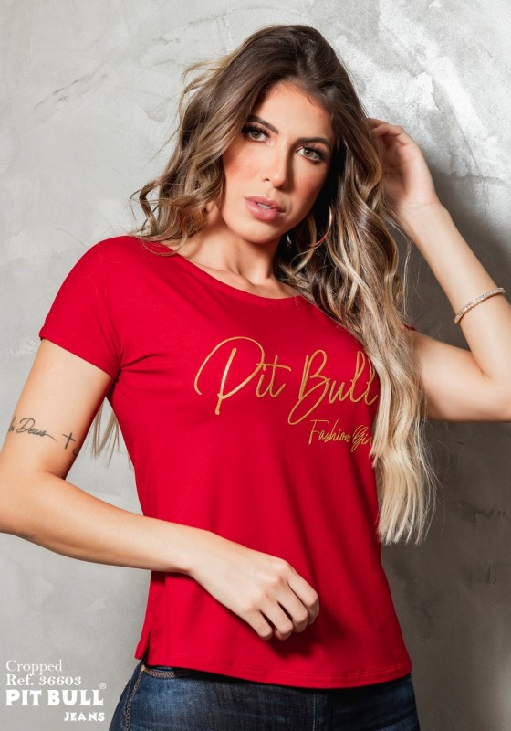 T-shirt com estampa localizada  Cód.: 36603
