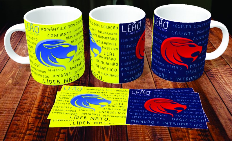 Caneca de Porcelana Leão
