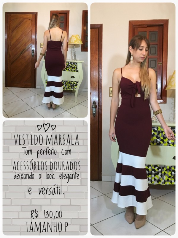 Vestido Marsala