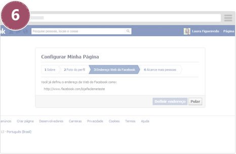 Instalação - Escolha o endereço Web da página Instalação - Escolha o endereço Web da página