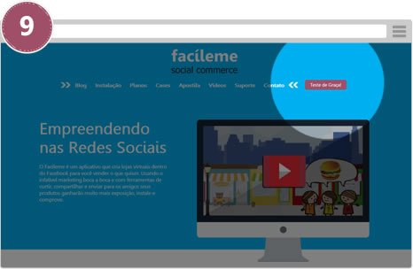 Instalação - Escolha o endereço Web da páginaAcesse o site do Facíleme Instalação - Escolha o endereço Web da páginaAcesse o site do Facíleme