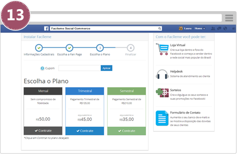 Instalação - Escolha o endereço Web da páginaCadastro finalizado Instalação - Escolha o endereço Web da páginaCadastro finalizado